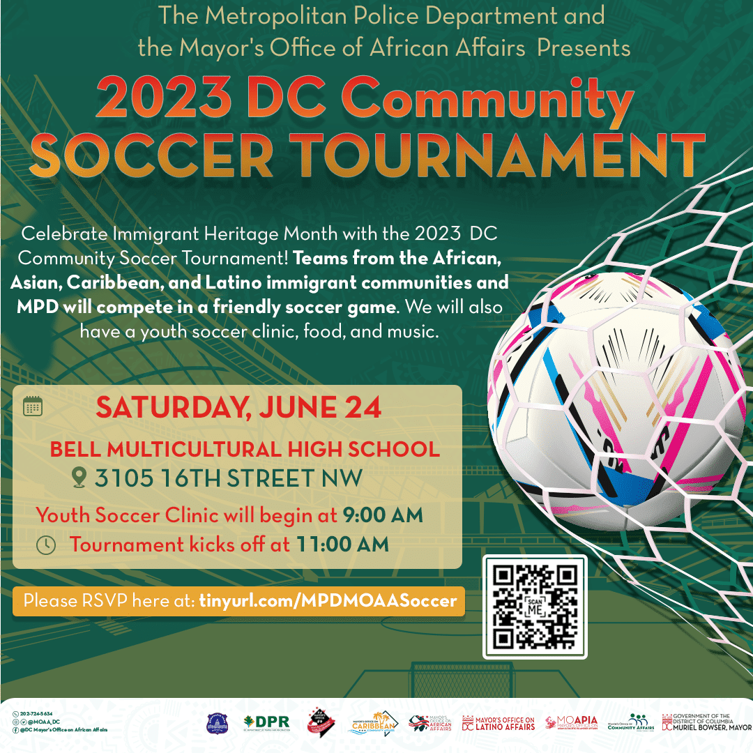 MOAA Presents: MPD and MOAA 2023 DC Community Soccer Tournament