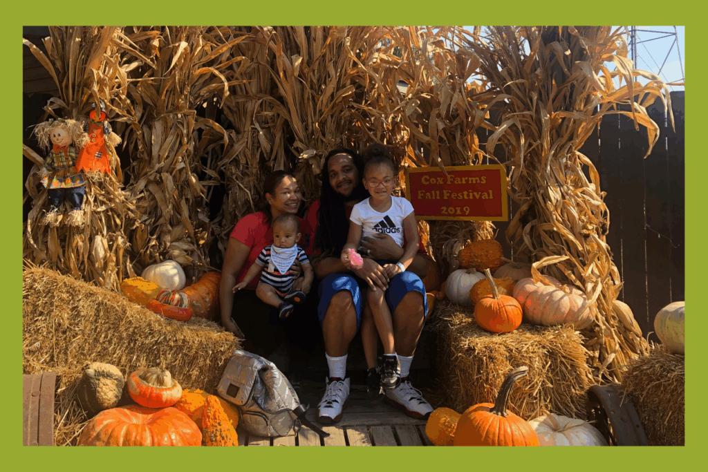 The Acors pose at Cox Farms in 2019