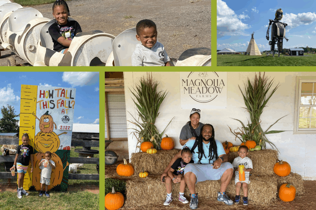 The Acors pose for pictures at Magnolia Meadow Farms