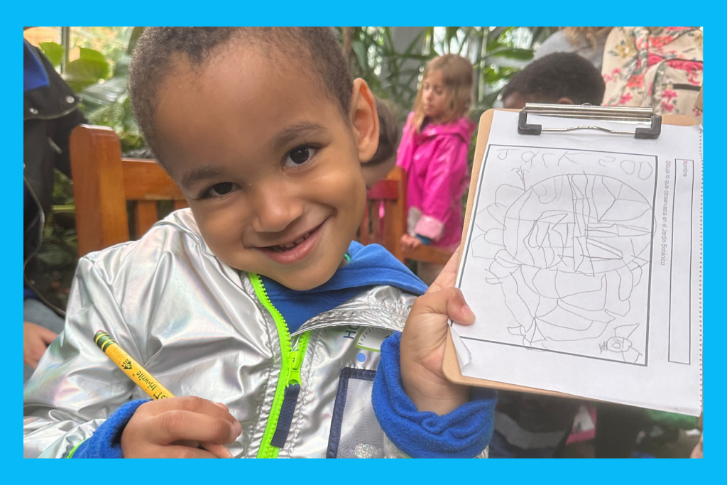 Jack with a clip board at the US Botanic Garden