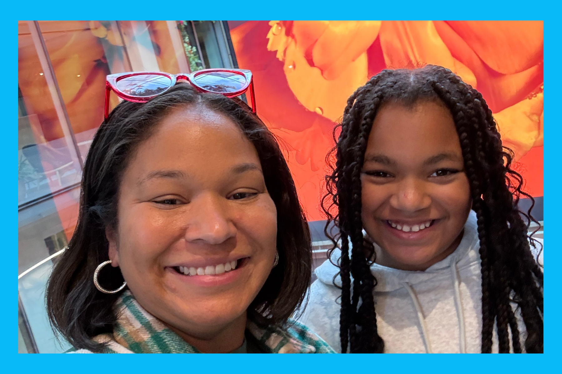 Sarah and Liv smile at the Milken Center