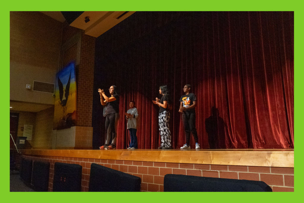 theater students on stage