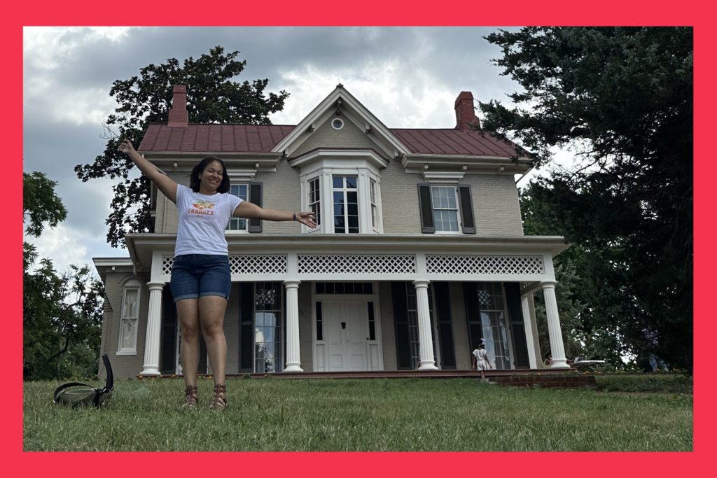 Sarah at the Frederick Douglass House