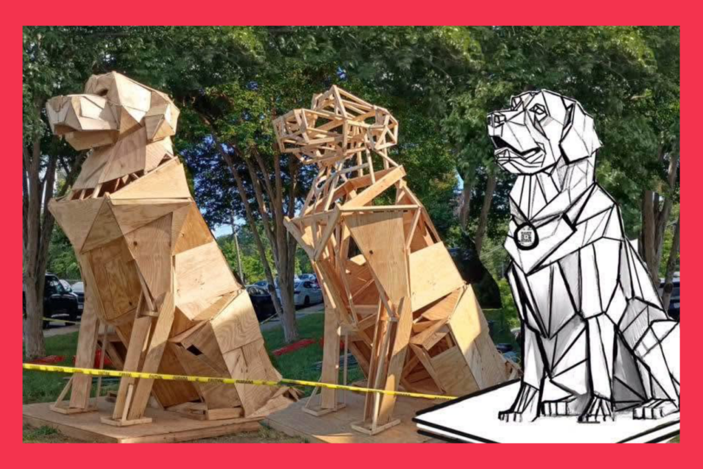 3D Dog Sculptures by Adam Henry