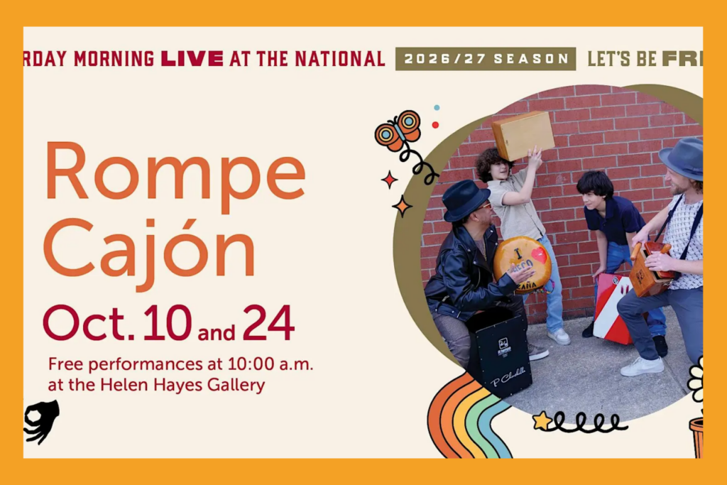 Saturday Morning Live at The National Presents: Rompe Cajón on Saturday October 10.